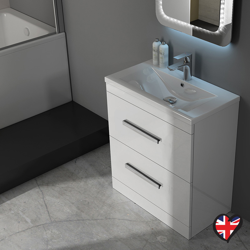 White bathroom unit deals